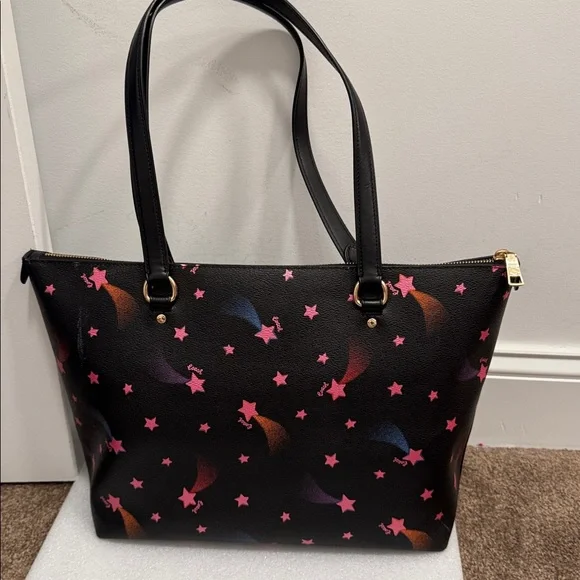 Coach Gallery Tote Bag with Disco Star Print - Picture 7 of 16